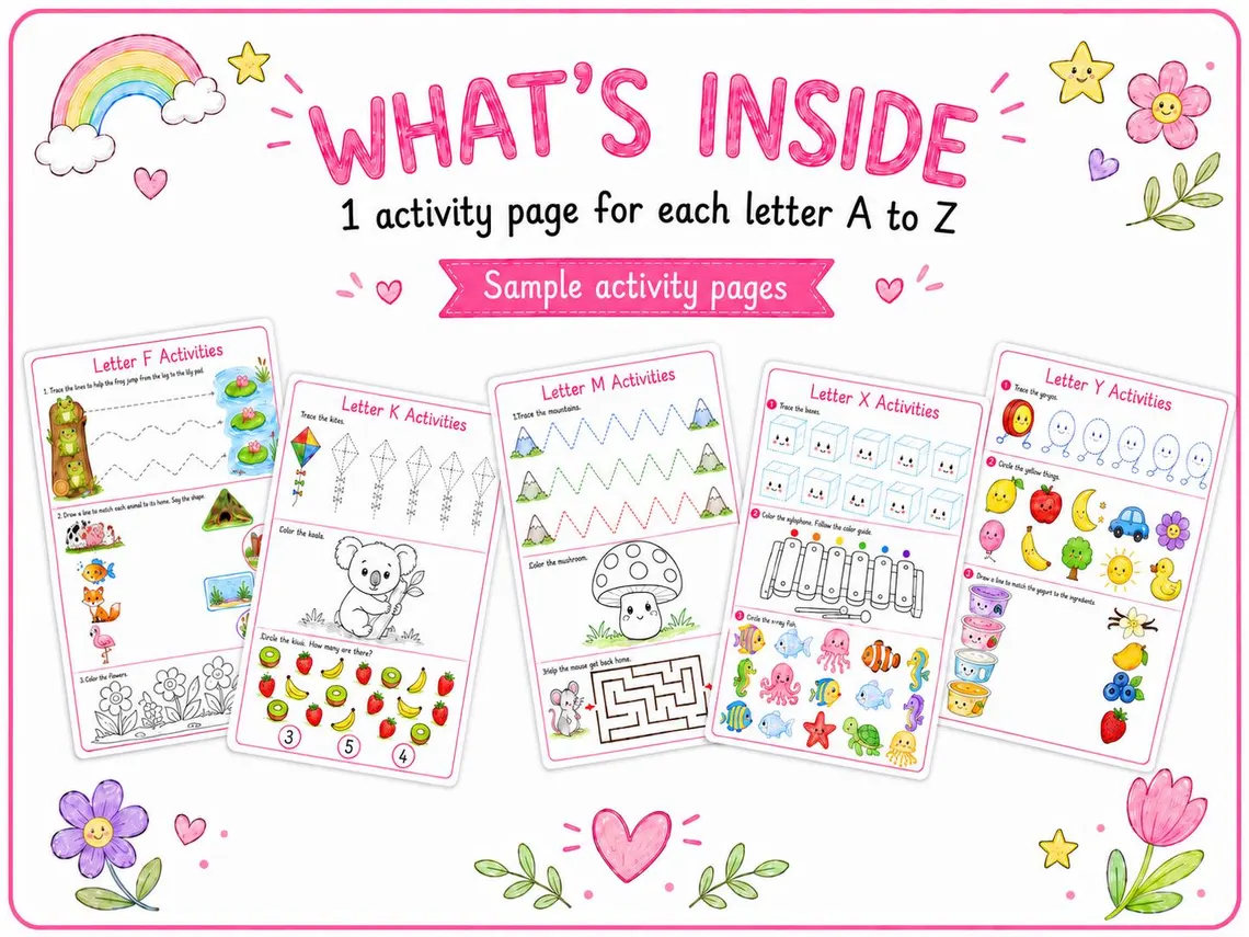 ABC Activity Book printed pages
