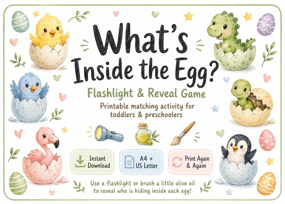 Egg reveal page with flashlight
