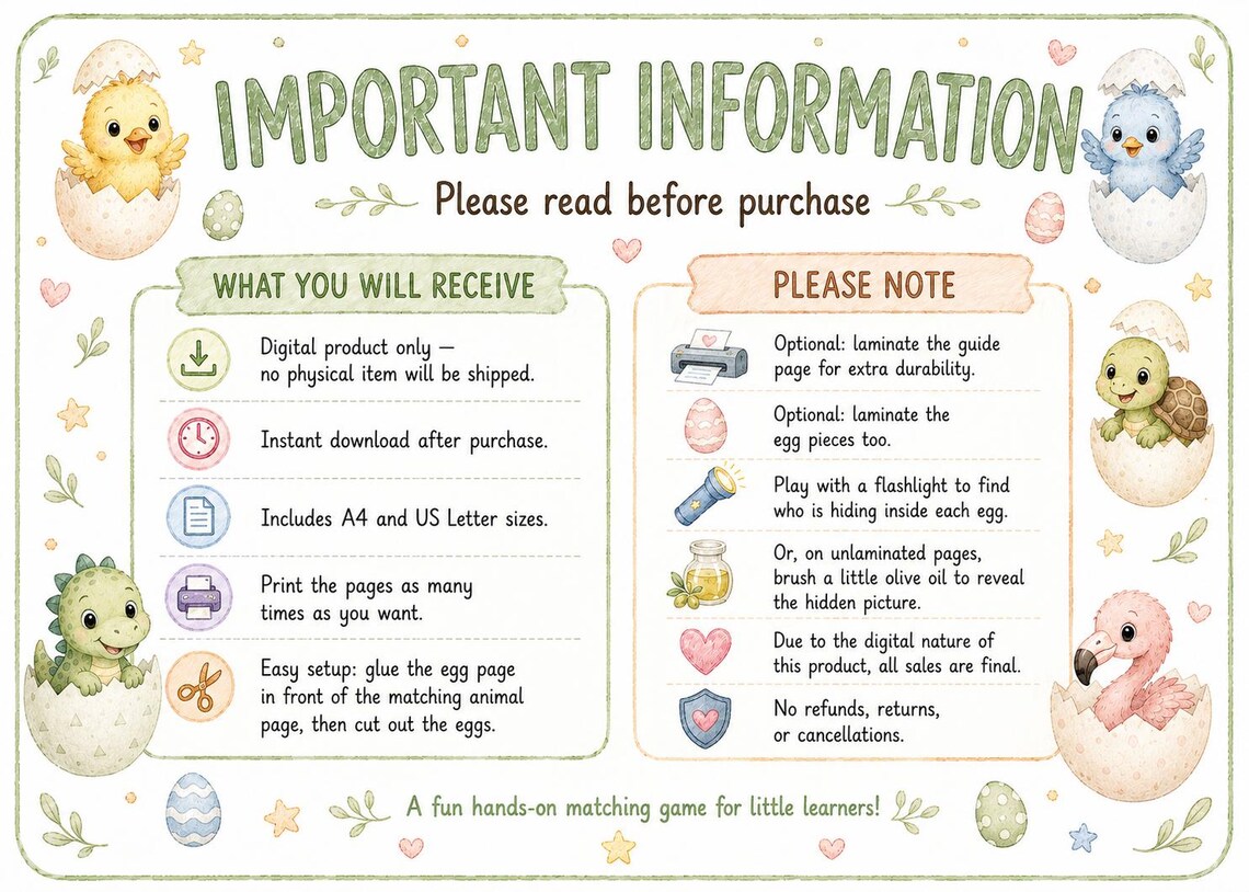 Printed activity page in use
